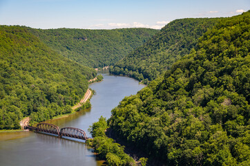 Fototapeta premium The New River at New River Gorge National Park and Preserve 