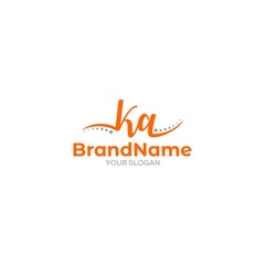 KA Chiropractic Logo Design Vector