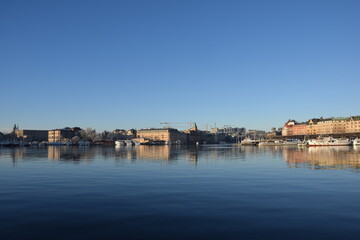 Fototapeta na wymiar View of Stockholm during the winter