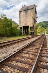 Fototapeta na wymiar Thurmond Ghost Town at New River Gorge National Park and Preserve 