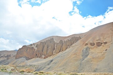 landscape of the mountains in leh ,jammu and kashmir,india