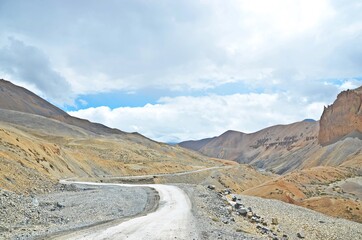 landscape of the mountains in leh ,jammu and kashmir,india