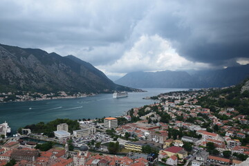 The bay of Kotor in Montenegro 