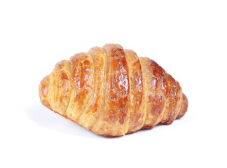 Croissant isolated on a white background. Fresh croissant. Pastry