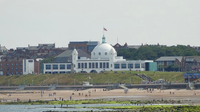 Whitley Bay Spanish City Dome and beach