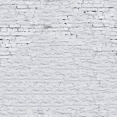 White brick wall seamless background - texture pattern for continuous replicate.