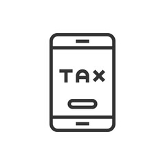 Smart phone tax icon vector illustration