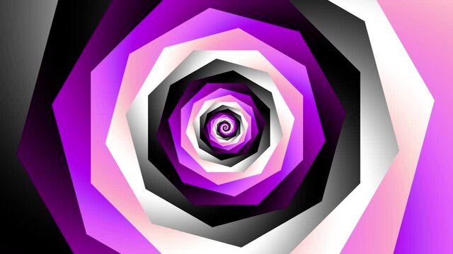 Endless spinning futuristic Spiral. Seamless looping footage. Abstract helix.