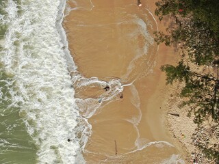Creative Aerial Shots of the Santubong and Damai Beaches of Sarawak Malaysia, beside the South...