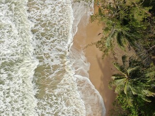 Creative Aerial Shots of the Santubong and Damai Beaches of Sarawak Malaysia, beside the South...