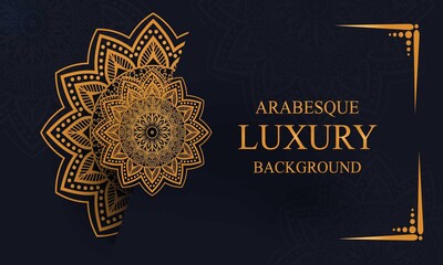 Luxury mandala background with royal golden arabesque pattern Arabic Islamic east style.decorative mandala for print, poster, cover, brochure, flyer, banner.