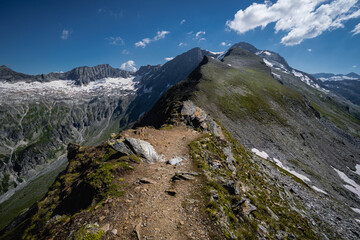 Hiking mount Ankogel in austrian Hohe Tauern