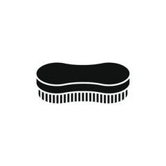 Cleaning brush icon flat style isolated on white background. Vector illustration