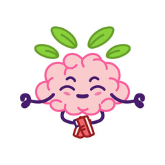 Isolated brain cartoon. Ecology brain cartoon - Vector illustration