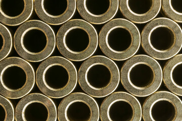 stack of metal pipes