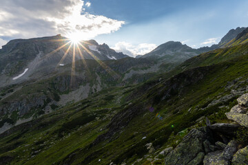 Hiking mount Ankogel in austrian Hohe Tauern