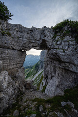 Fototapeta na wymiar Hiking in Totes Gebirge mountains in Austrian Alpes