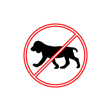 No Pets Icon Isolated On White Background