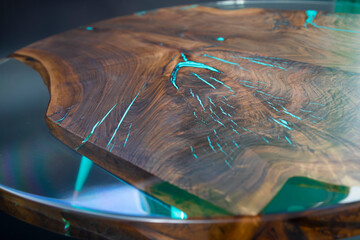 Modern handmade epoxy resin table