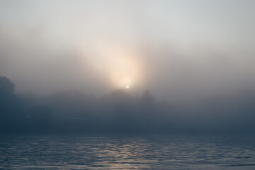 Sunrise over Kinabatangan river, Malaysia