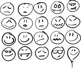 Handdrawn Smileys