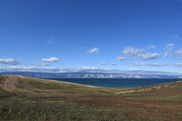 Landscape and beautiful place on the island of Baikal