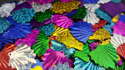 Sequins and Spangles Mix Assorted Color background,Propeller-shaped sequins