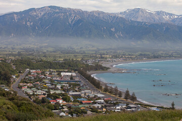 beautiful view of mountains in Kaikoura, New Zealand