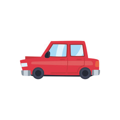 red car icon isolated vector design