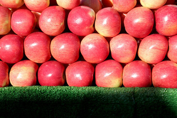 red apples on the market