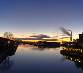 Fototapeta premium Hafen in Münster (Westfalen), Deutschland