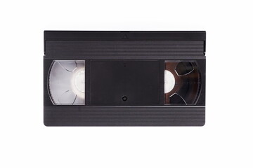 Obraz premium A VHS video cassette isolated on a white background
