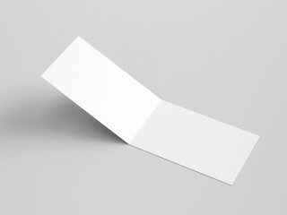 3D Illustration. Folded business card mockup isolated