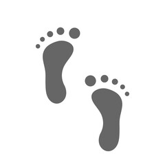 Human footprints. Icon. Vector illustration.