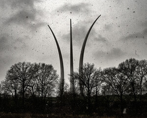 Air Force Memorial in the snow