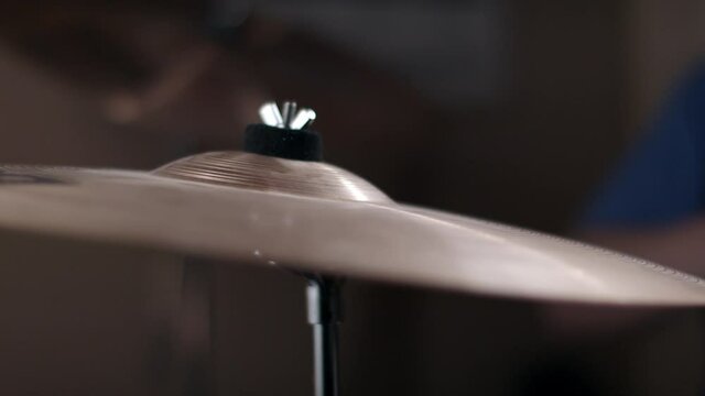 Musical moments. Kick bass drums and cymbals crashing. Artistic energy in motion. Shot in 4k. 