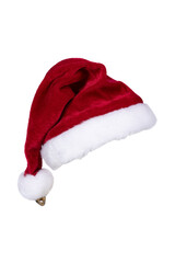 Santa Claus helper hat costume isolated on white background for Christmas and New Year holiday seasonal celebration design decoration