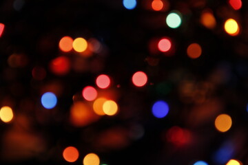 defocused christmas lights
