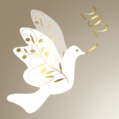 2021 Silvester mit Friedenstaube