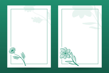 Vector Illustration of  Floral Frame Border Background Template, Paper Size, and Ready to Print for Wedding, Greeting, Menu, Card, and others.