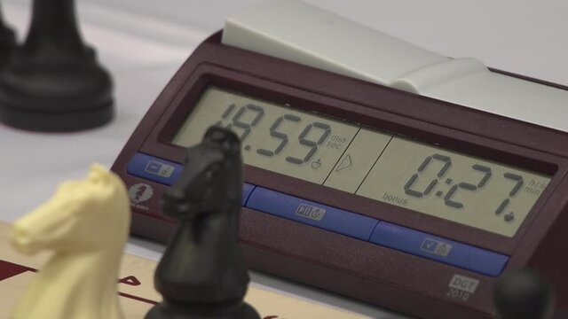 chess timer on the table