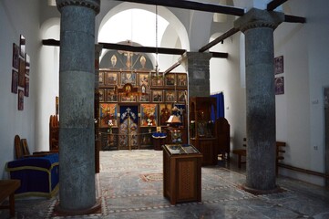 the interior of the Serbian Orthodox Church