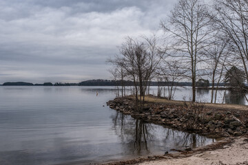 Gloomy winter day at the lake