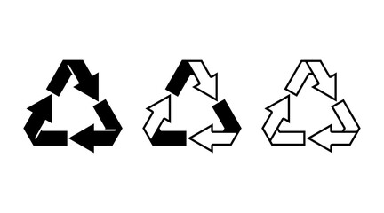 vector recycle symbol set. isolated icon eco, waste.