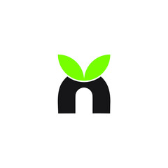 n letter simple for logo company. a modern vector design