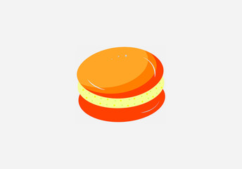 Colorful macaroons. Vector illustration