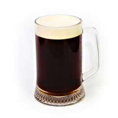 Mug of dark beer with foam