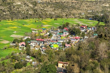Village in the mountains of  India