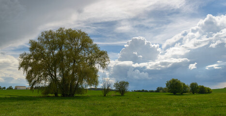 Obraz premium landscape before the storm, Pilsen region, Czechia