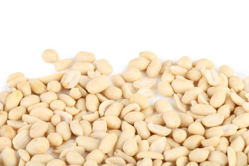 Peanuts on white background